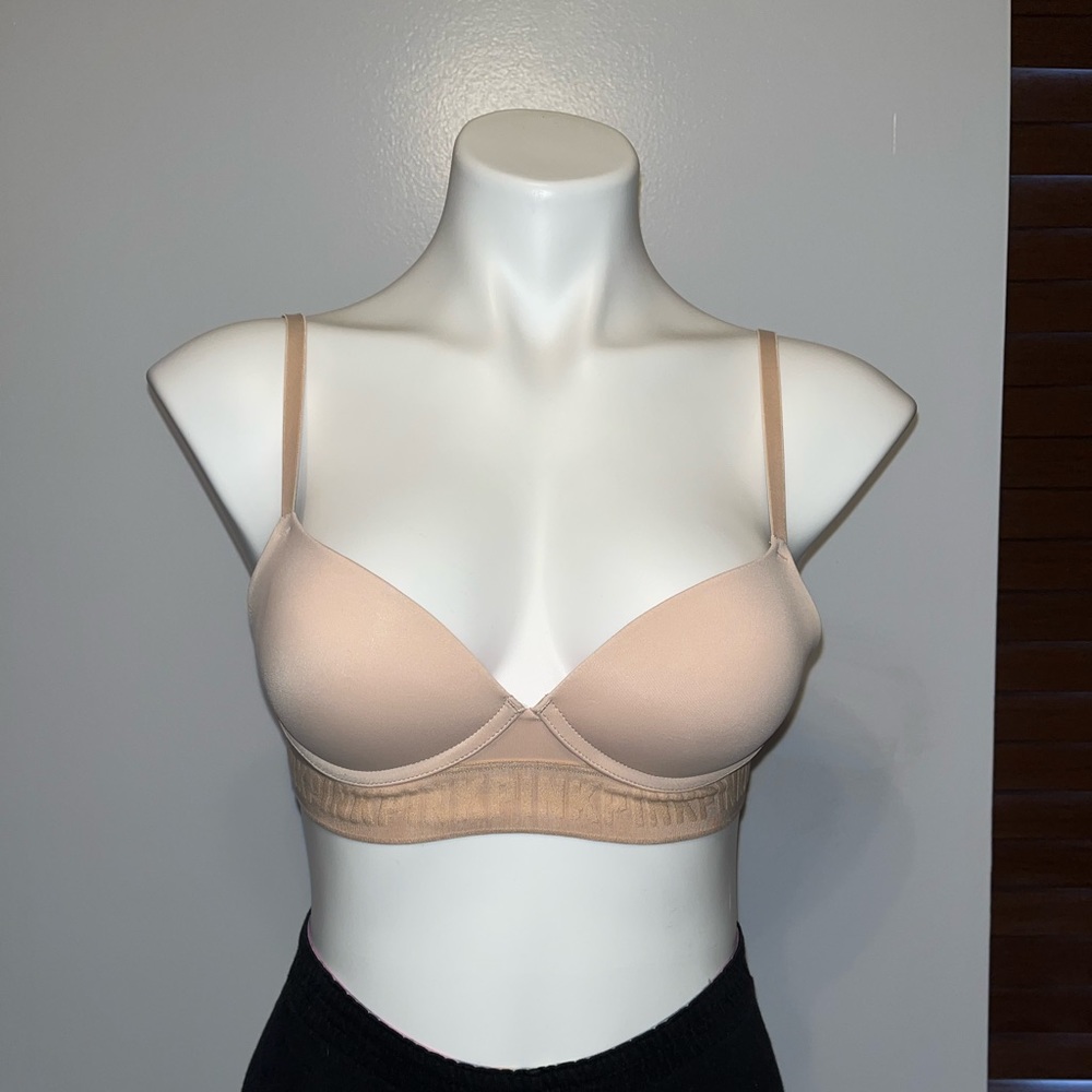 PINK wireless push up bra